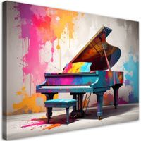 Obraz do salonu biura pubu klubu szkoły muzycznej, Kolorowy