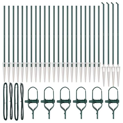 Słupek ogrodzeniowy. 26 pcs Srebrny 3.2 x 3.2 x 180 cm Stal na Arena.pl