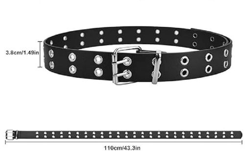 Czarny pasek ekoskóra damski srebrny łańcuszek na Arena.pl