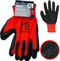 rękawice robocze mercator tech red+black latex - xl - luzem