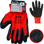 rękawice robocze mercator tech red+black latex - xl - luzem