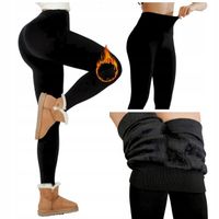 LEGGINSY Z FUTERKIEM OCIEPLANE grube CIEPŁE Zimowe Na zimę Elastyczne