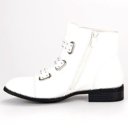 Białe botki na suwak r.40 na Arena.pl