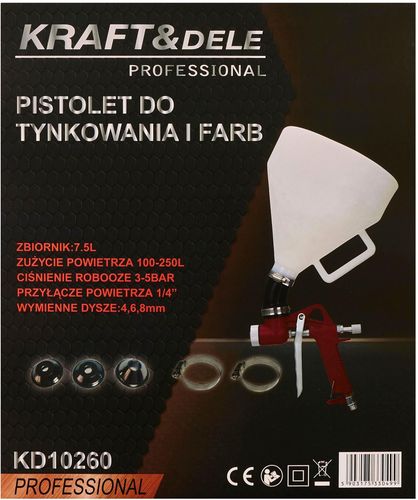 pistolet do tynków 7,5l 1/4" kd10260 na Arena.pl