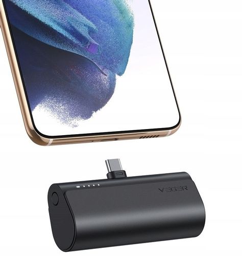 POWERBANK VEGER PlugOn 5000mAh PD 20W USB C mini mały lekki kieszonkowy na Arena.pl