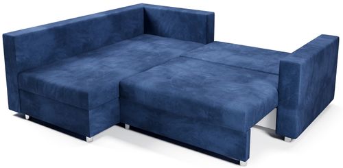 Kanapa Narożnik z Funkcją Spania i Pojemnikiem Mini Prince Szary Lewy na Arena.pl