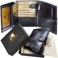 DUŻY EKSKLUZYWNY SKÓRZANY PORTFEL MĘSKI ANTYKRADZIEŻOWY OCHRONA KART RFID