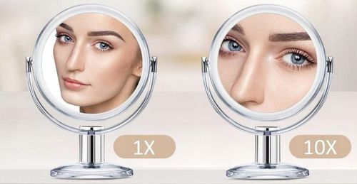 10x powiększające lusterko kosmetyczne dwustronne średnica 17 cm na Arena.pl