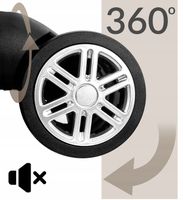 WALIZKA ŚREDNIA PODRÓŻNA na kółkach BAGAŻ z ABS mocna SZYFR XL Sapphire DUO