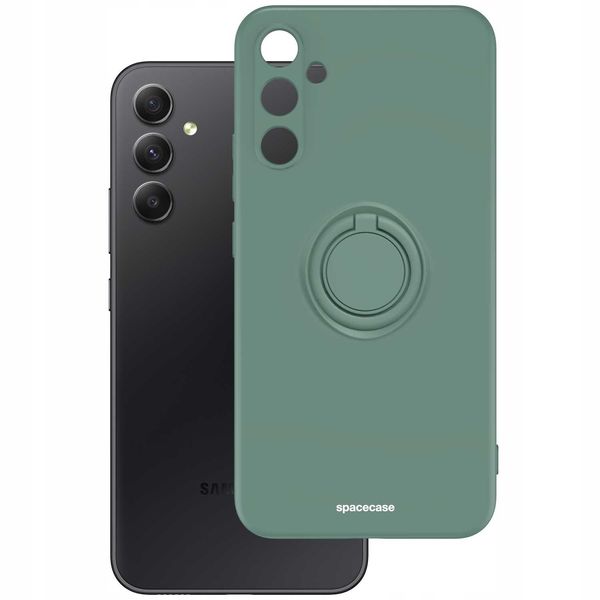 Spacecase Silicone Ring Galaxy A34 5G Dark Green zdjęcie 2