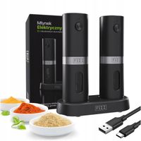 Młynek elektryczny do pieprzu i soli Fizz z akumulatorem Podstawka