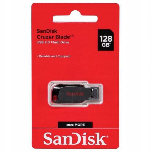 Pendrive SanDisk Cruzer Blade SDCZ50-128G-B35 (128GB; USB 2.0; kolor na Arena.pl