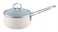 RIESS Rondel z pokrywą 1,0l 16cm Avorio Riess EMALIA AUSTRIA