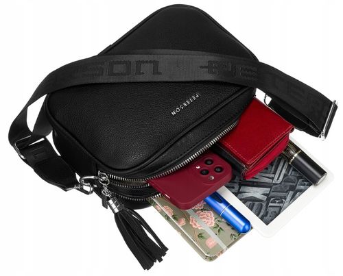Torebka listonoszka damska PETERSON czarna lekka pojemna na ramię crossbody na Arena.pl