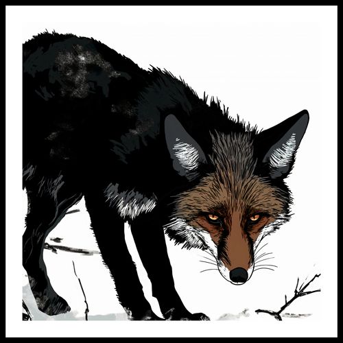 Plakat 80x80cm Nieufny Lis na Arena.pl