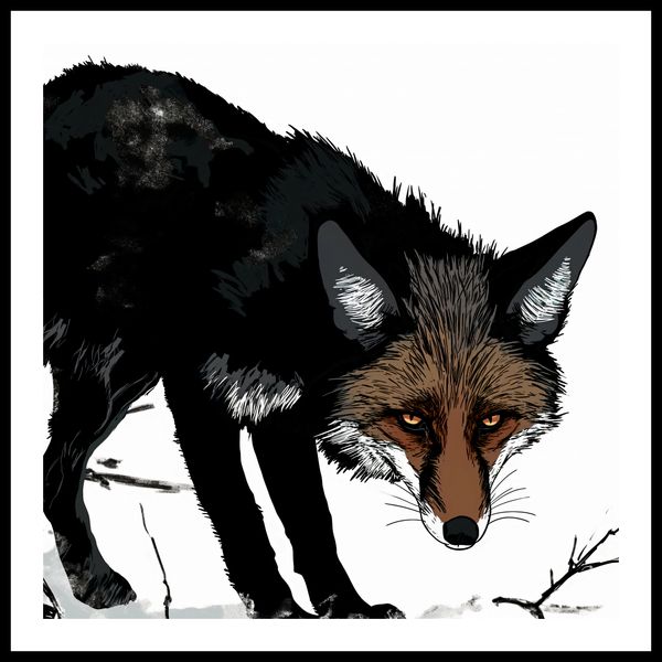 Plakat 80x80cm Nieufny Lis zdjęcie 3