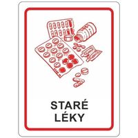 naklejka na pojemnik na stare leki 16x12cm