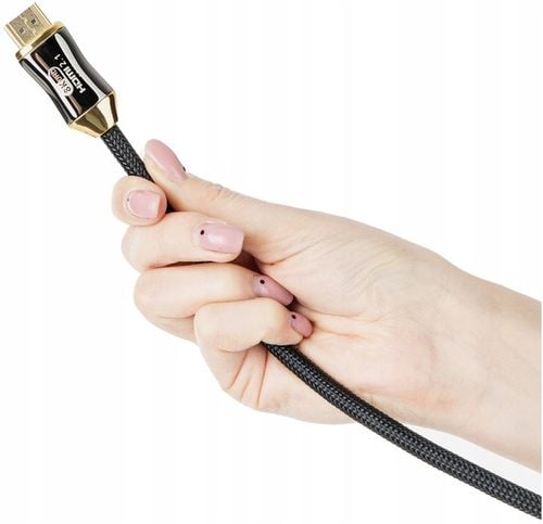 Kabel HDMI 2.1 3m Ultra High Speed 8K 60Hz 4K 120Hz HDR eARC Plecionka na Arena.pl