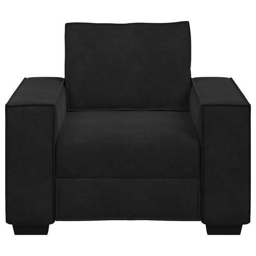 Sofa Fotel Czarny 59 cm Aksamit na Arena.pl