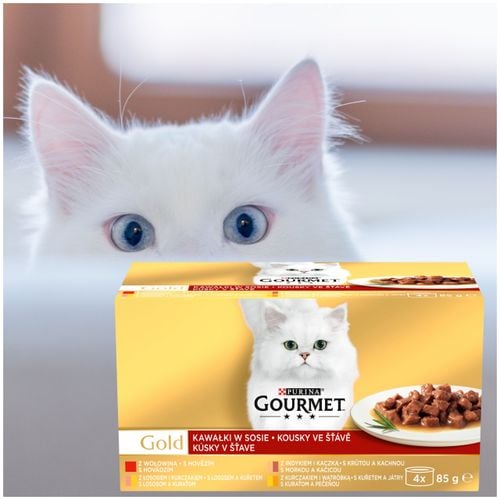 karma mokra dla kota gourmet gold beef 4 x 85g wołowina łosoś indyk kurczak na Arena.pl