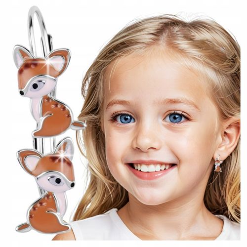 KOLCZYKI SREBRNE DLA DZIEWCZYNKI SARENKA ANGIELSKIE ZAPIĘCIE SARENKI BAMBI na Arena.pl