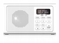 Radio PRZENOŚNE Kuchenne Budowlane DAB+ FM LCD Biały BLAUPUNKT DR3WH