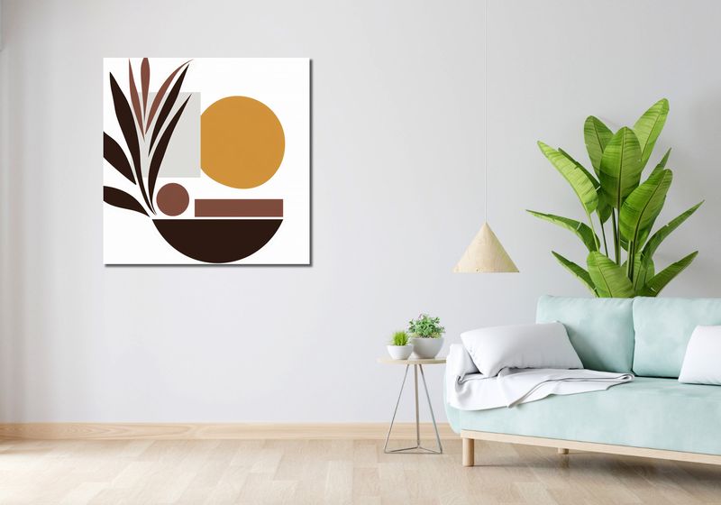 Obraz 90x90cm Stylizacja Roślin zdjęcie 2