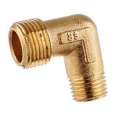 brass 90° elbow connector 1/4" to 3/8" air compressor pump cylinder