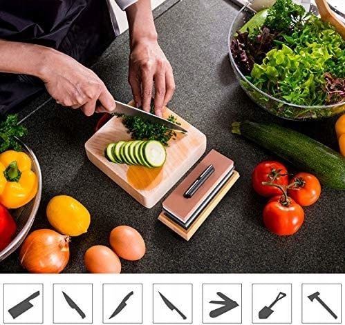 OSEŁKA DWUSTRONNA OSTRZENIE KAMIEŃ Wodny ZESTAW Ostrzałka do noży na Arena.pl