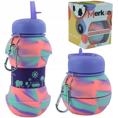 MERKAN Bidon Do Szkoły Butelka Na Wodę Dla Dziecka W Kształcie Piłki 550 ml na Arena.pl