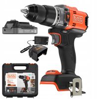 Wiertarko-wkrętarka udarowa 18V 50Nm 2Ah walizka BLACK DECKER BLD683D1XK