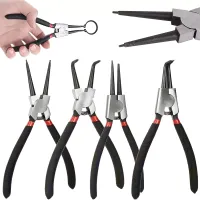 Szczypce do pierścieni segera zacisków zestaw szczypiec 4szt zagięte proste