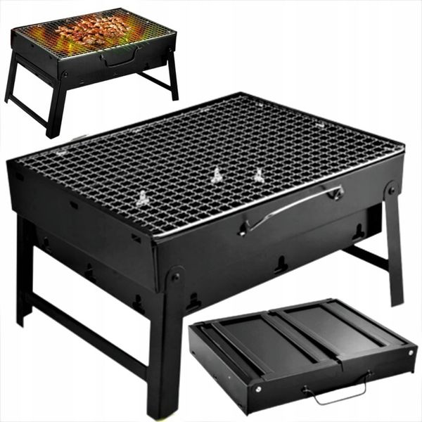 Kup Mały Przenośny Grill Turystyczny Walizka PODRÓŻNY SKŁADANY Gril z ...