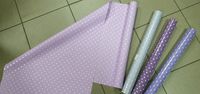 folia dwustronna szer 50cm fioletowa kropki