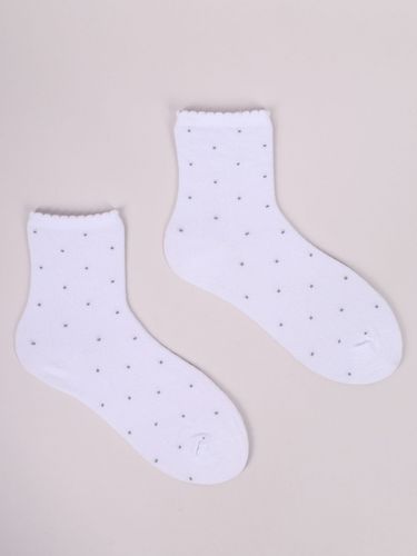 Skarpety dziewczęce bawełniane w kropki 3PAK 35-38 YOCLUB na Arena.pl