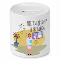 Skarbonka Dla Sekretarki Niezastąpiona Sekretarka Z Nadrukiem Ze Zdjęciem