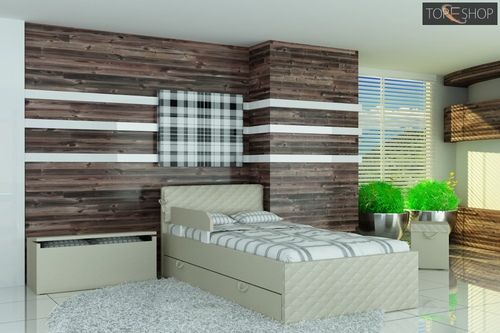 łóżko 140x80 karo standard plus ekoskóra na Arena.pl