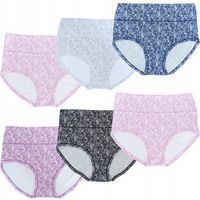 6-pak Majtki damskie wysoki stan bambus 5XL / 6XL