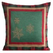 Poszewka świąteczna gobelinowa STAR 45X45 zielona