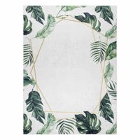 RUG/LU/ARLEN/LEAVES2/WHITE+GREEN/160x220
