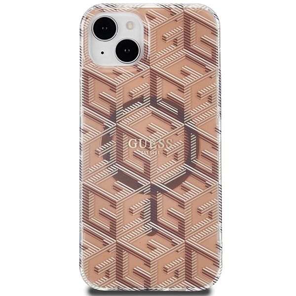 Etui Guess do iPhone 15, iPhone 14, iPhone 13, Brązowy, MagSafe zdjęcie 3