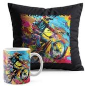ZESTAW KUBEK + PODUSZKA CZARNA - ROWER BMX MTB SPORT