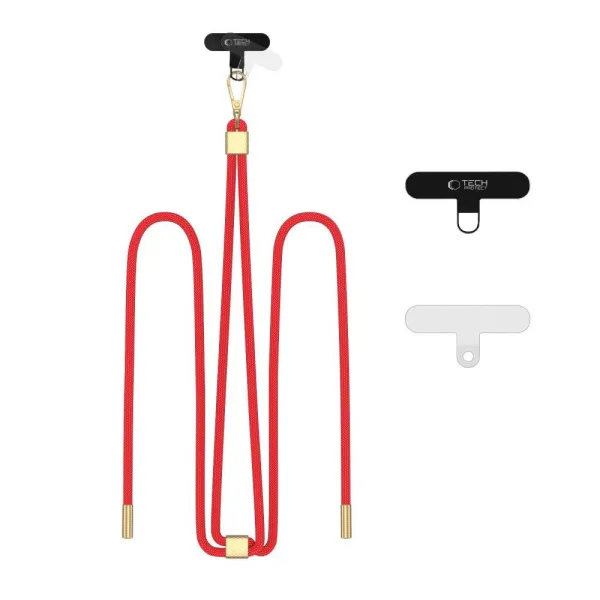 Smycz Tech-Protect C2S Rope Crossbody Strap - czerwony zdjęcie 1