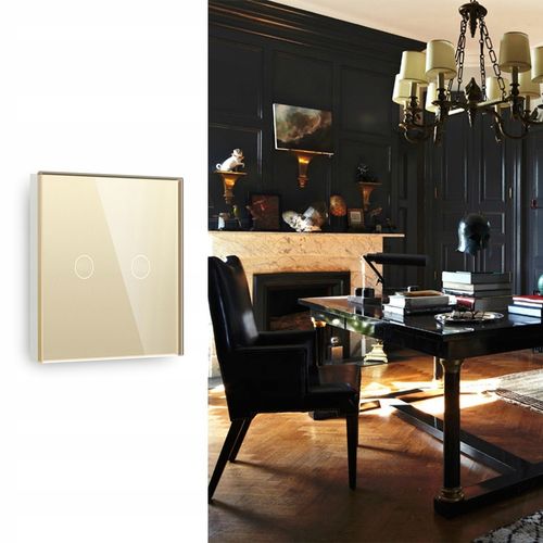 DOTYKOWY WŁĄCZNIK ŚWIATŁA 2K PODWÓJNY WYŁĄCZNIK SZKLANY na Arena.pl