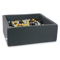 Suchy basen grafitowy 110x110x40 z piłeczkami 600 sztuk (srebrne, złote, czarne)