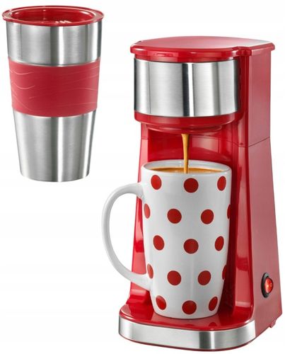 EKSPRES DO KAWY +2 KUBKI KAWIARKA PRZENOŚNY PRZELEWOWY TURYSTYCZNY CZERWONY na Arena.pl