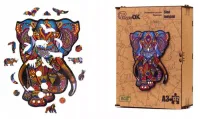 Puzzle drewniane 132 elementy. Słoń Indyjski