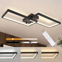 LAMPA SUFITOWA PLAFON LED WISZACA CZARNA ŚCIEMNIALNA PILOT DO SALONU 22W