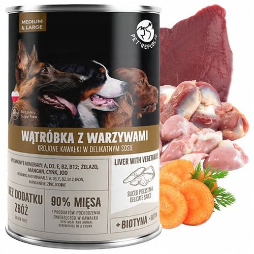 PET REPUBLIC kawałki w sosie Mix Smaków karma dla psa mokra 6 x 1250g na Arena.pl