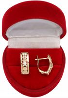 Złote KOLCZYKI ze stali chirurgicznej 316L K1690